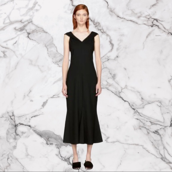 Rosetta Getty black long midi dress gown